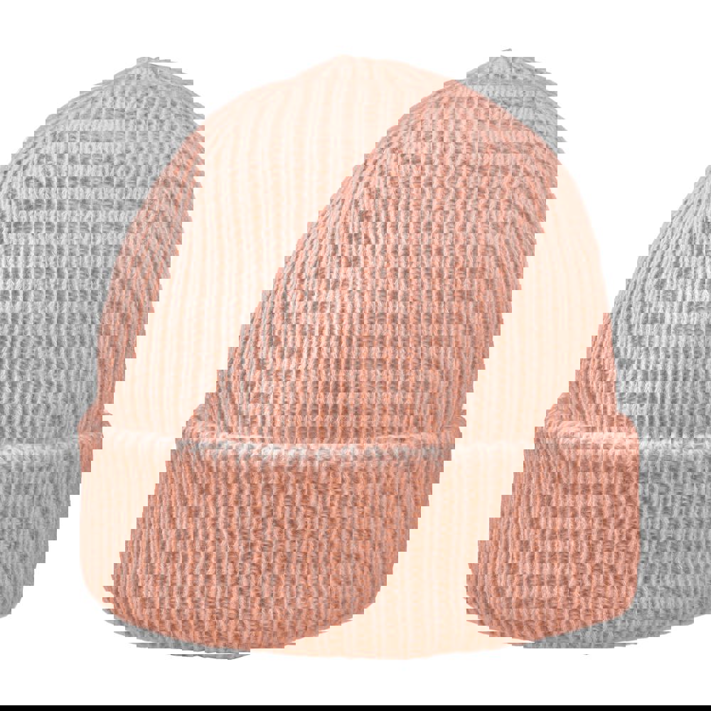 Luxury fine rib beanie - Oud roze