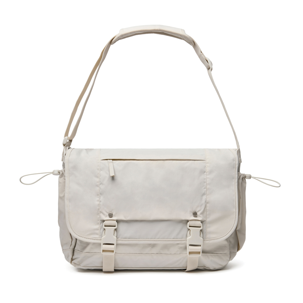 KENTO URBAN RCS recycled nylon 15.6 inch Messenger - beige (± PMS 2330C)