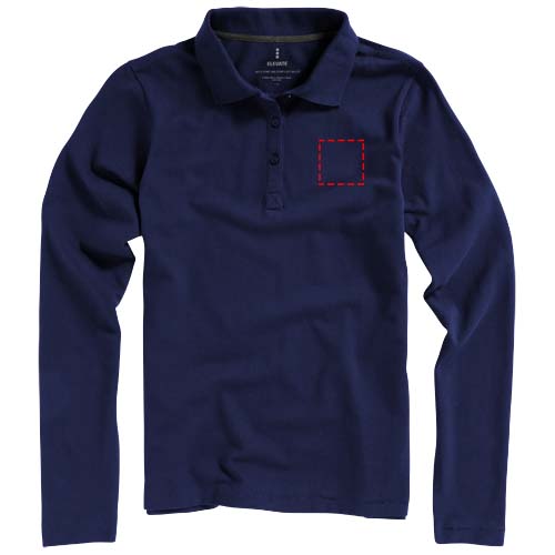 Calgary 200 g/m² damespolo met lange mouwen