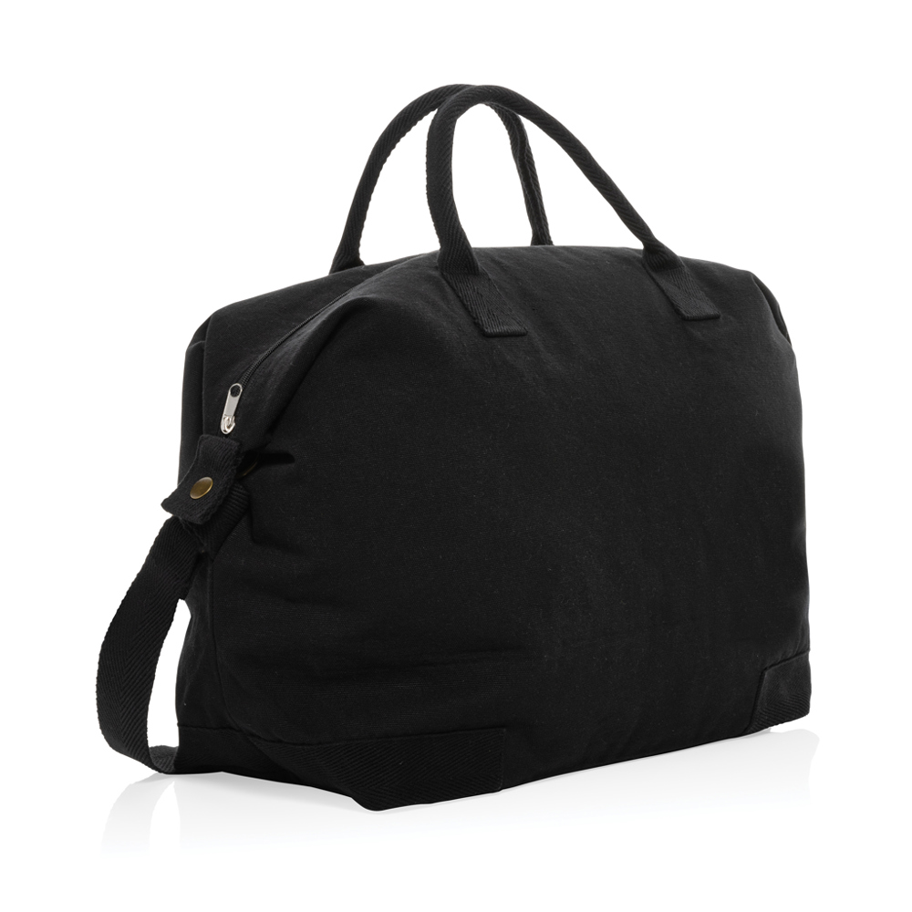 Kezar AWARE™ 500gsm gerecycled canvas deluxe weekendtas - zwart (± PMS Black)