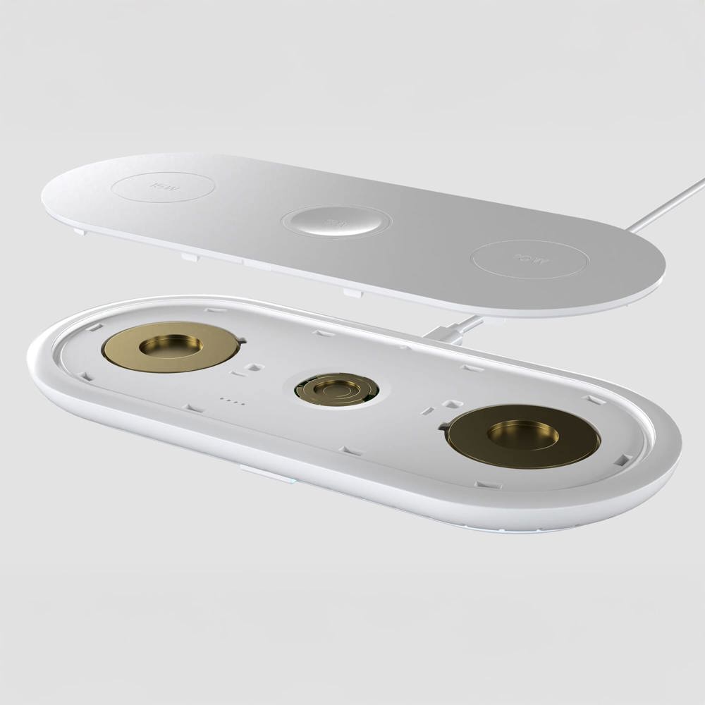 3-in-1 Draadloze Oplader 15 W, Smartphone / Apple Watch / AirPod