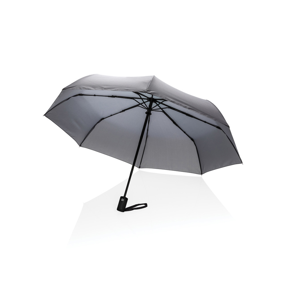 21" Impact AWARE™ RPET 190T auto open/dicht paraplu - antraciet (± PMS Cool Grey 11)