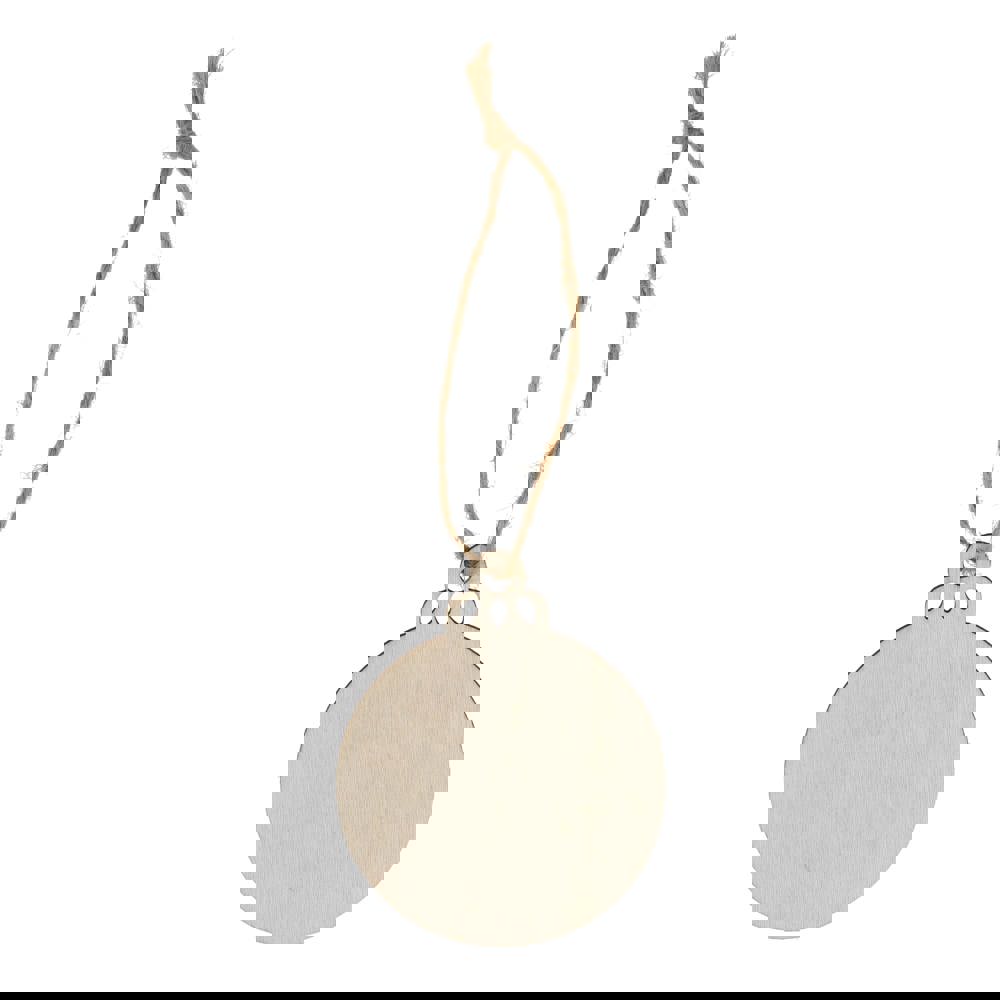Houten kerstornament kerstbal