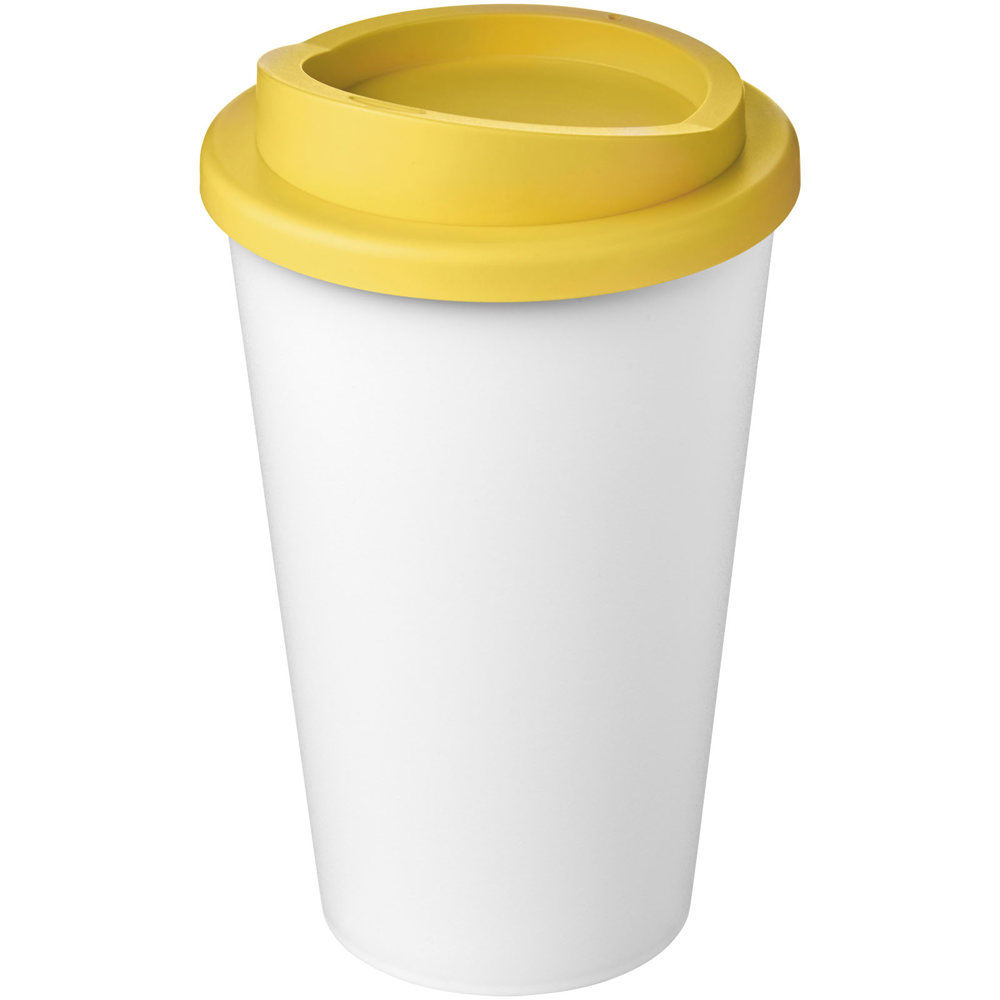 Americano® Eco 350 ml gerecyclede drinkbeker - Wit, Geel