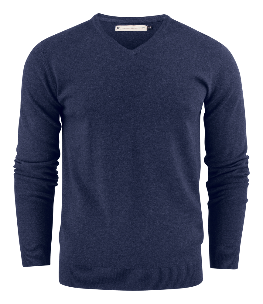 Ashland V Gebreide Sweater Heren - Blauw Mêlée