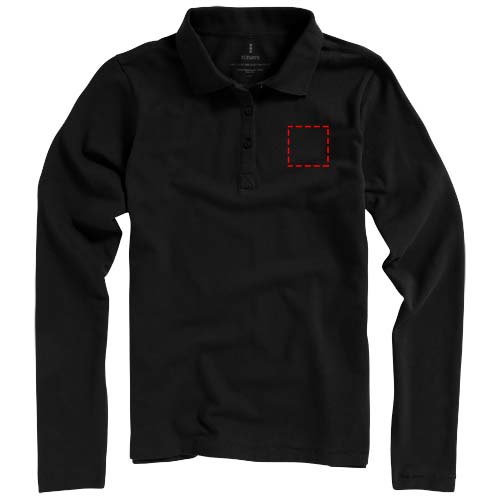 Calgary 200 g/m² damespolo met lange mouwen