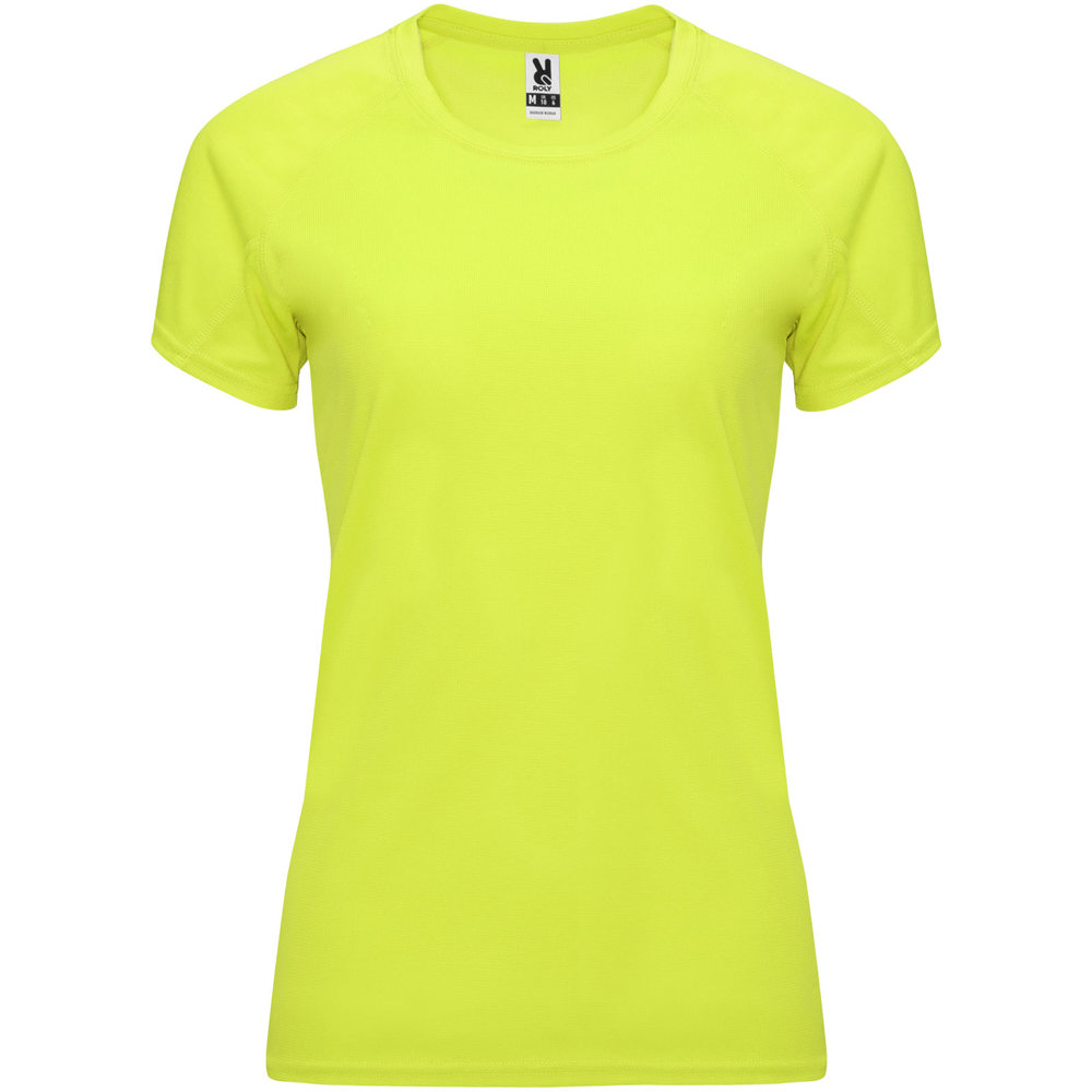 Bahrain 135 g/m² sportshirt met korte mouwen voor dames - Fluorgeel