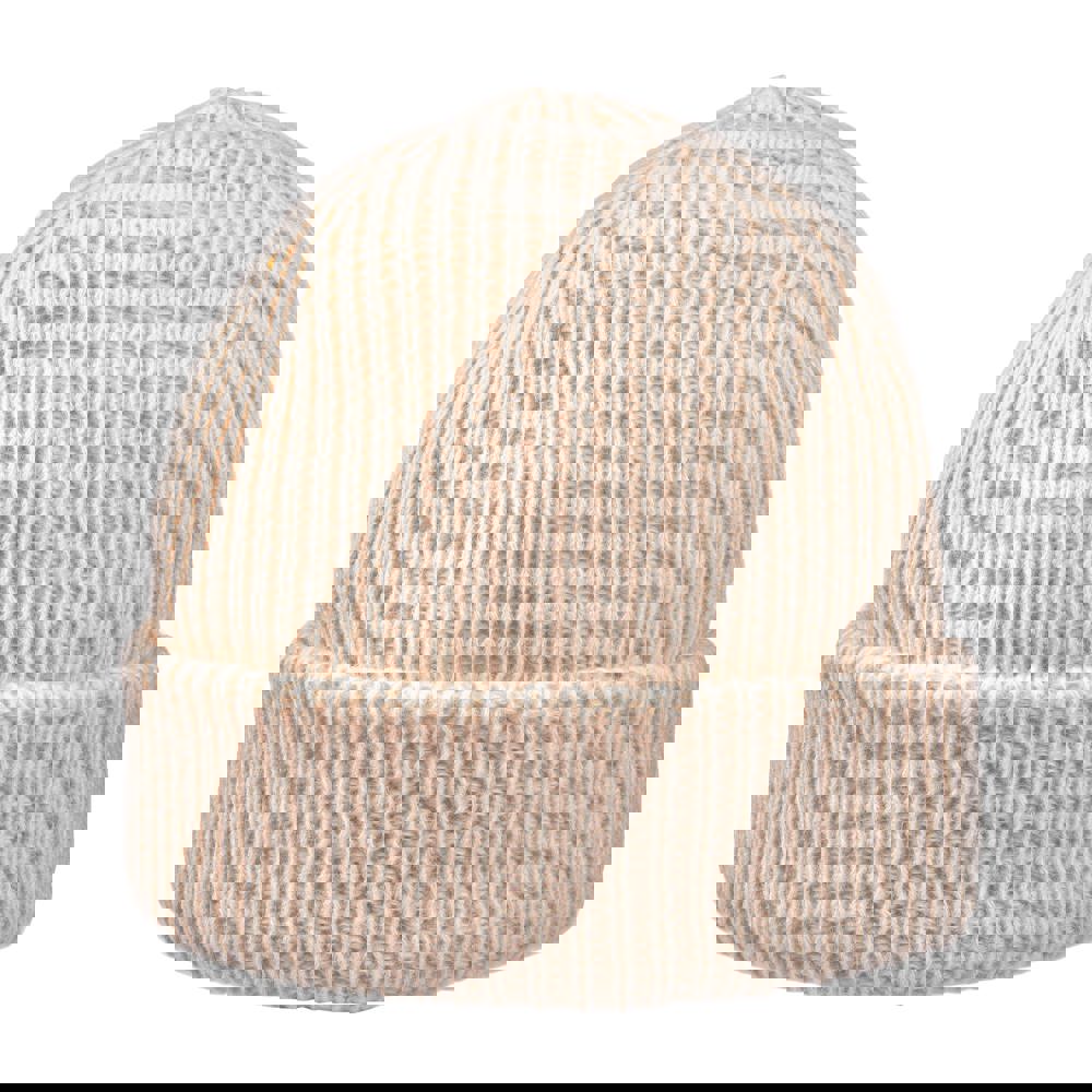 Luxury fine rib beanie - Off White