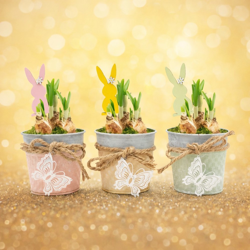 Easter bucket medium - Narcis, Zonder verpakking