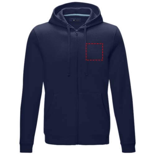 Ruby heren biologische gerecyclede hoodie met volledige rits