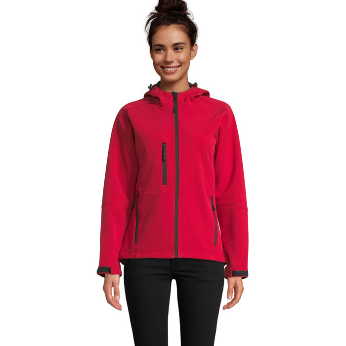 REPLAY WOMEN - REPLAY DAMES HOOD SOFTSHELL - Pepper Red