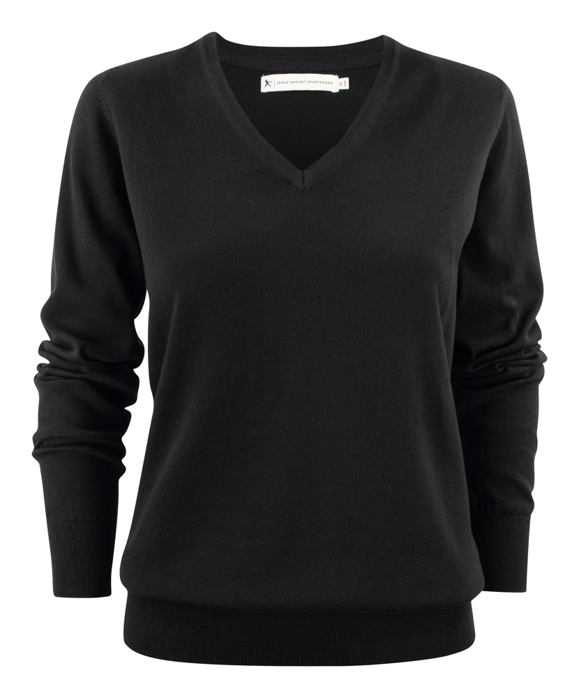 Ashland V Gebreide Sweater Dames - Zwart
