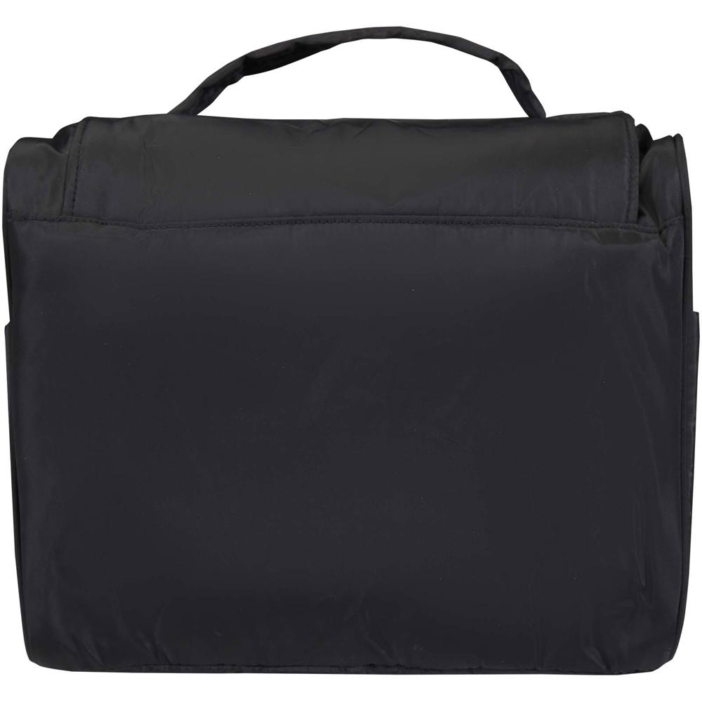 Puffer GRS gerecycleerde ophangbare canvas toilettas 8L