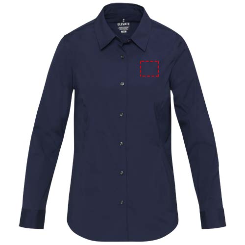 Carnelian poplin damesshirt