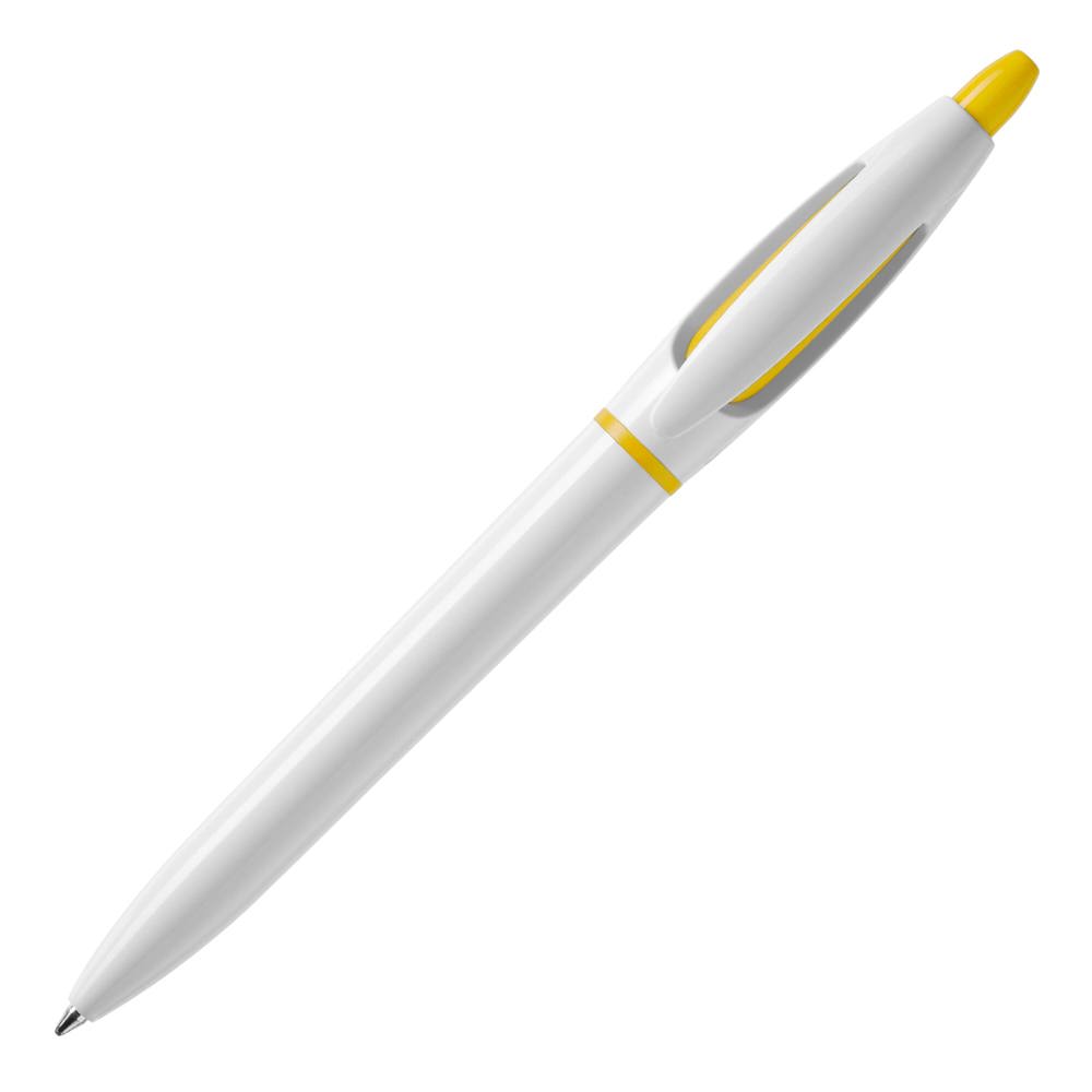 Balpen S! hardcolour - Wit / Geel