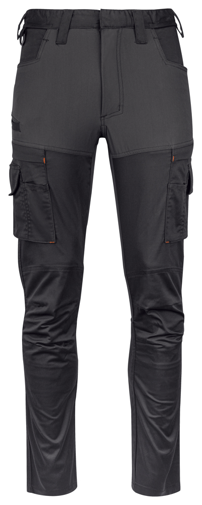 2552 STRETCHBROEK MET KNIEZAKKEN - Grijs