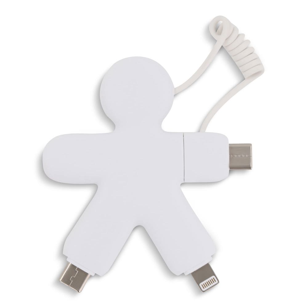 2064 | Xoopar Buddy Eco Charging Cable - Wit