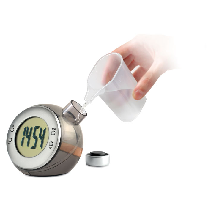 DROPPY - LCD klok op waterenergie