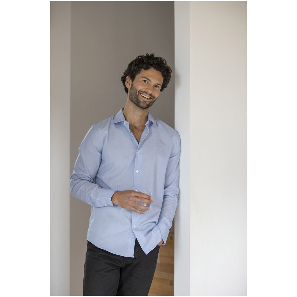 Cuprite herenoverhemd met lange mouwen, biologisch
