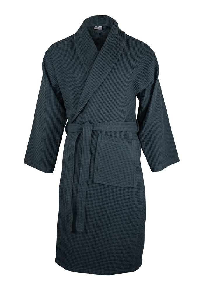 Waffle Bathrobe - Antraciet