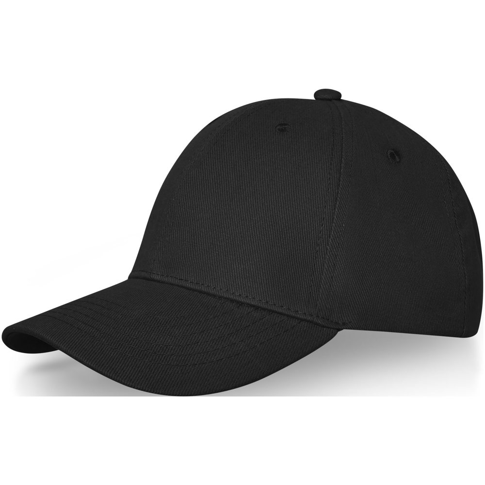 Davis 6 panel cap - Zwart