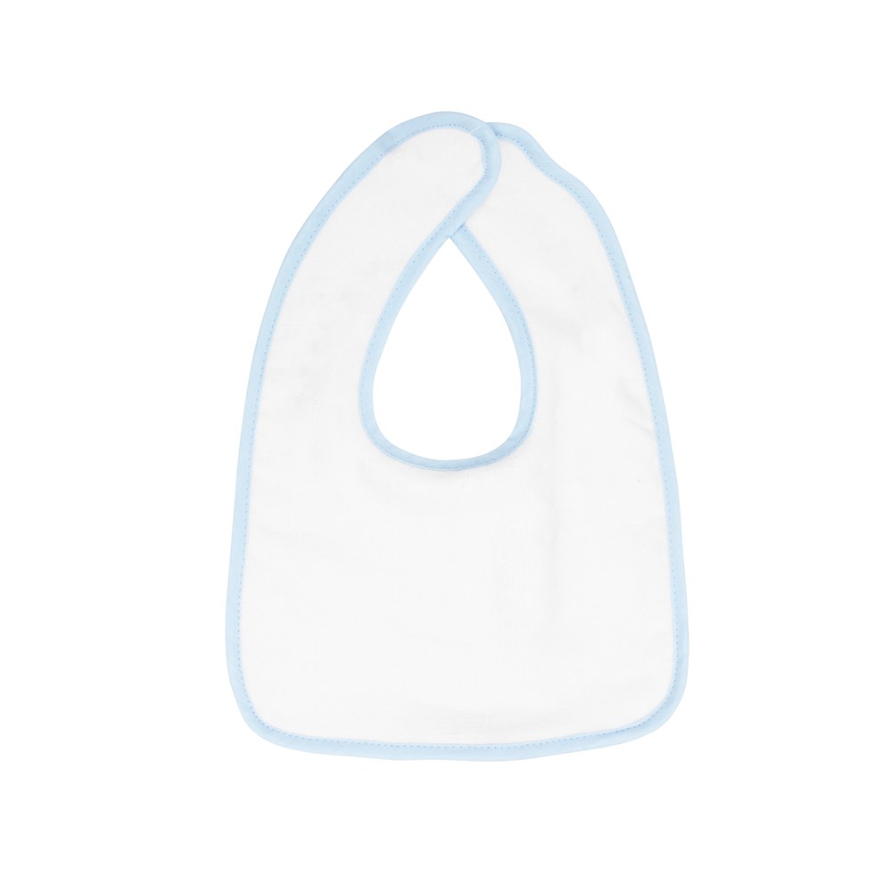 Baby bib - Wit/lichtblauw