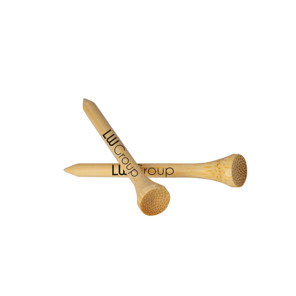 Bamboe houten tee 70 mm - Naturel