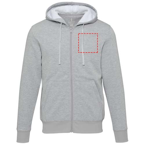 Natron sherpahoodie met volledige rits