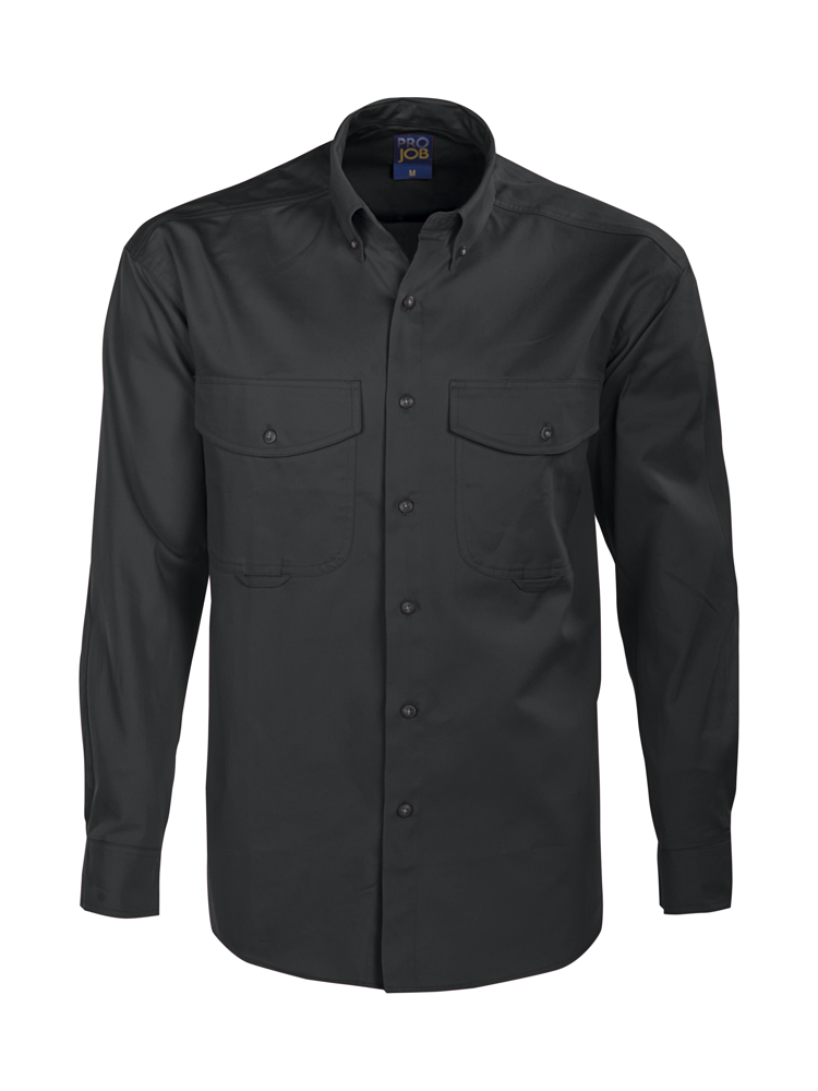 2219 HEMD LANGE MOUWEN - Zwart
