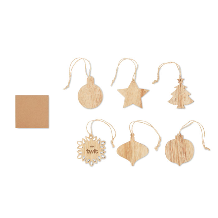 CHRISET - Houten kerstversiering set