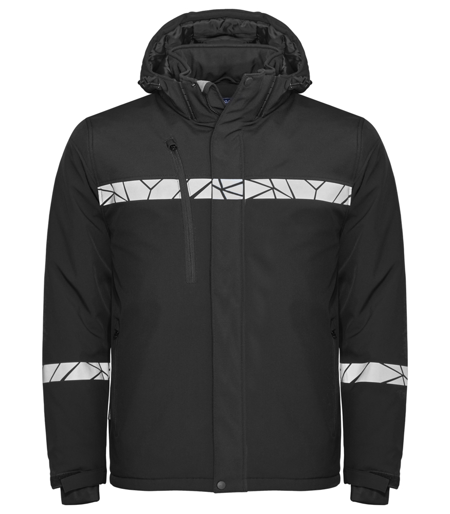 7415 GEVOERDE REGENJAS - zwart/zwart