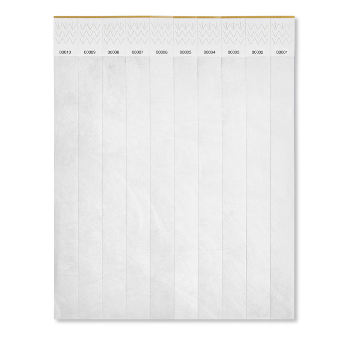  TYVEK - Èèn vel met 10 event armbandjes