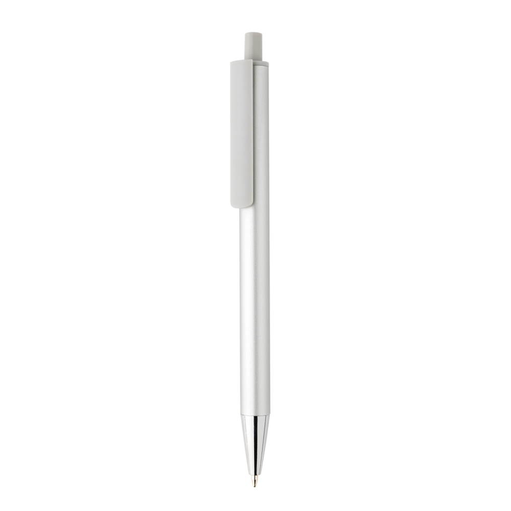 Amisk RCS-gecertificeerde pen van gerecycled aluminium - zilver, grijs (± PMS 428/ ± PMS Cool Grey 6)