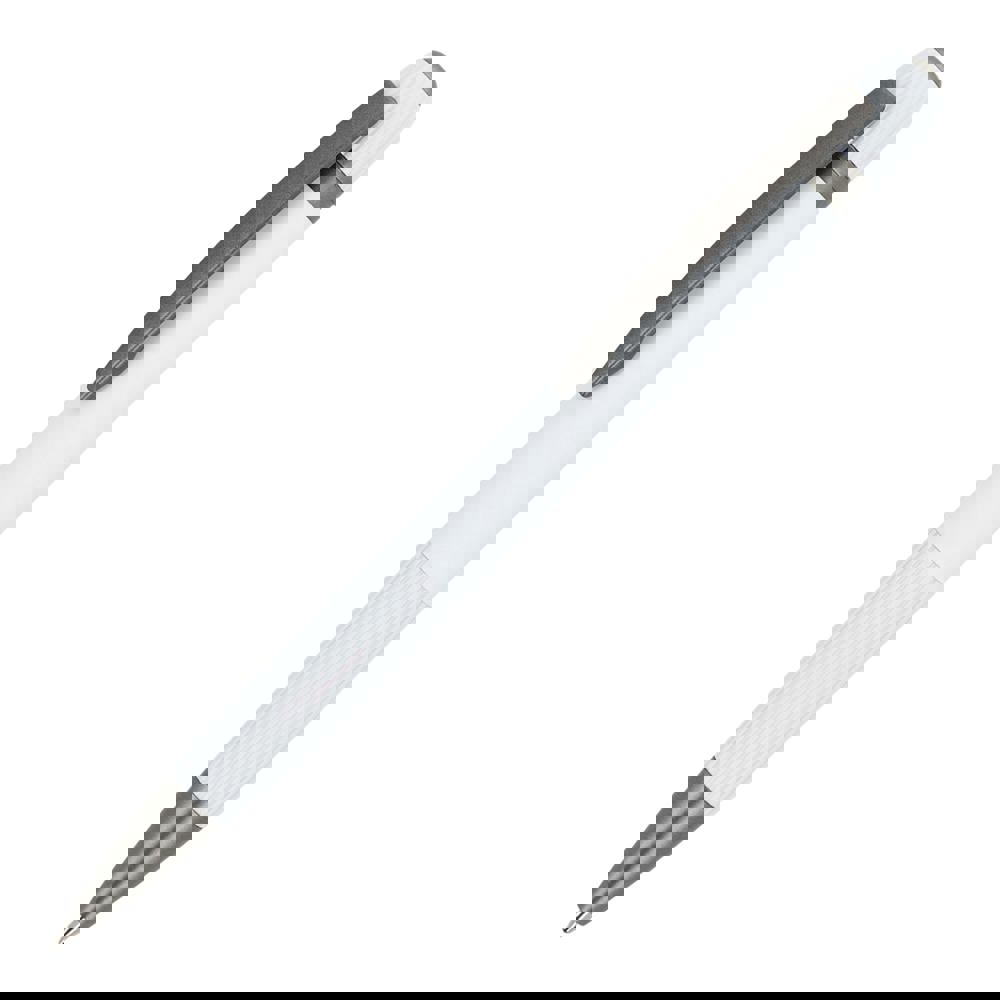 Aluminium balpen Toulouse Softtouch - Wit