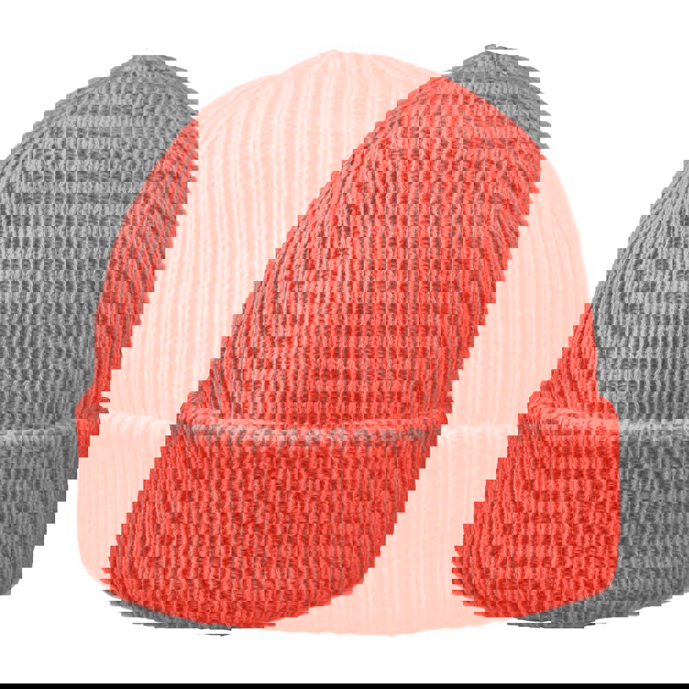 Luxury fine rib beanie - Koraal