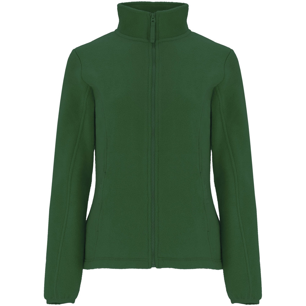 Artic fleece damesjack met volledige rits - Flessengroen