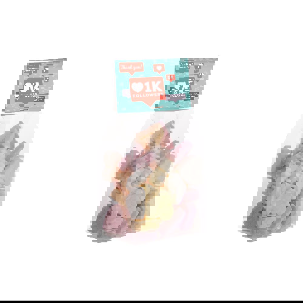 Blokzakje met kopkaartje en 100 gram snoep