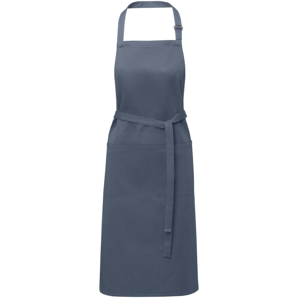 Andrea schort van 240 g/m² met verstelbare nekband - Hale blauw
