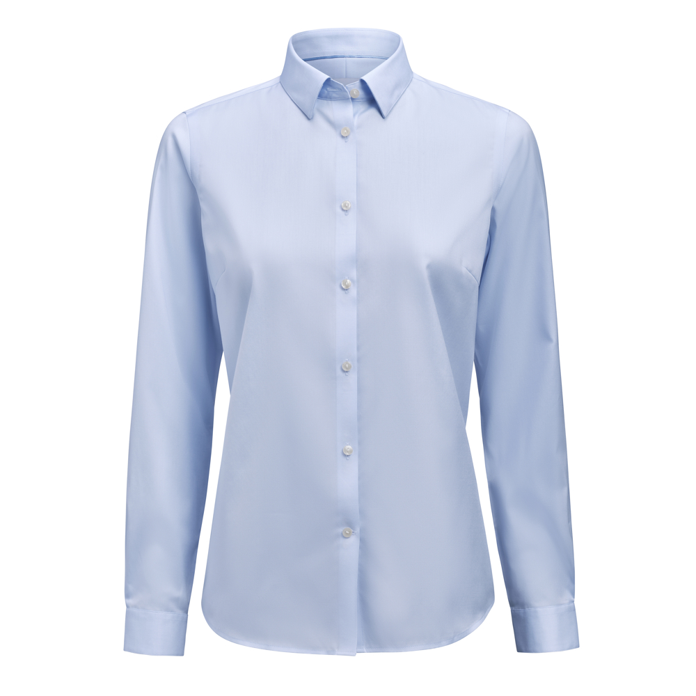 GB02 Twill Stretch Hemd Contemporary Fit Dames - Hemelsblauw