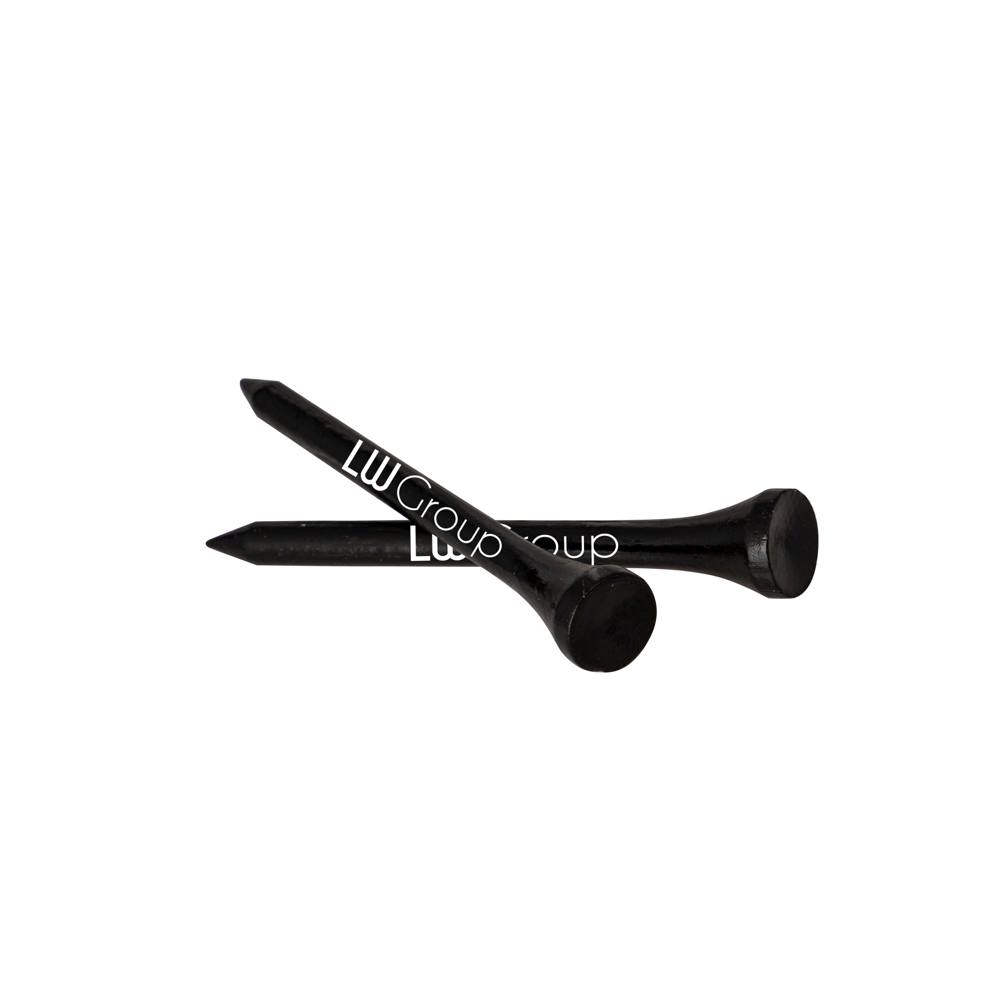 Bamboe houten tee 70 mm - Zwart