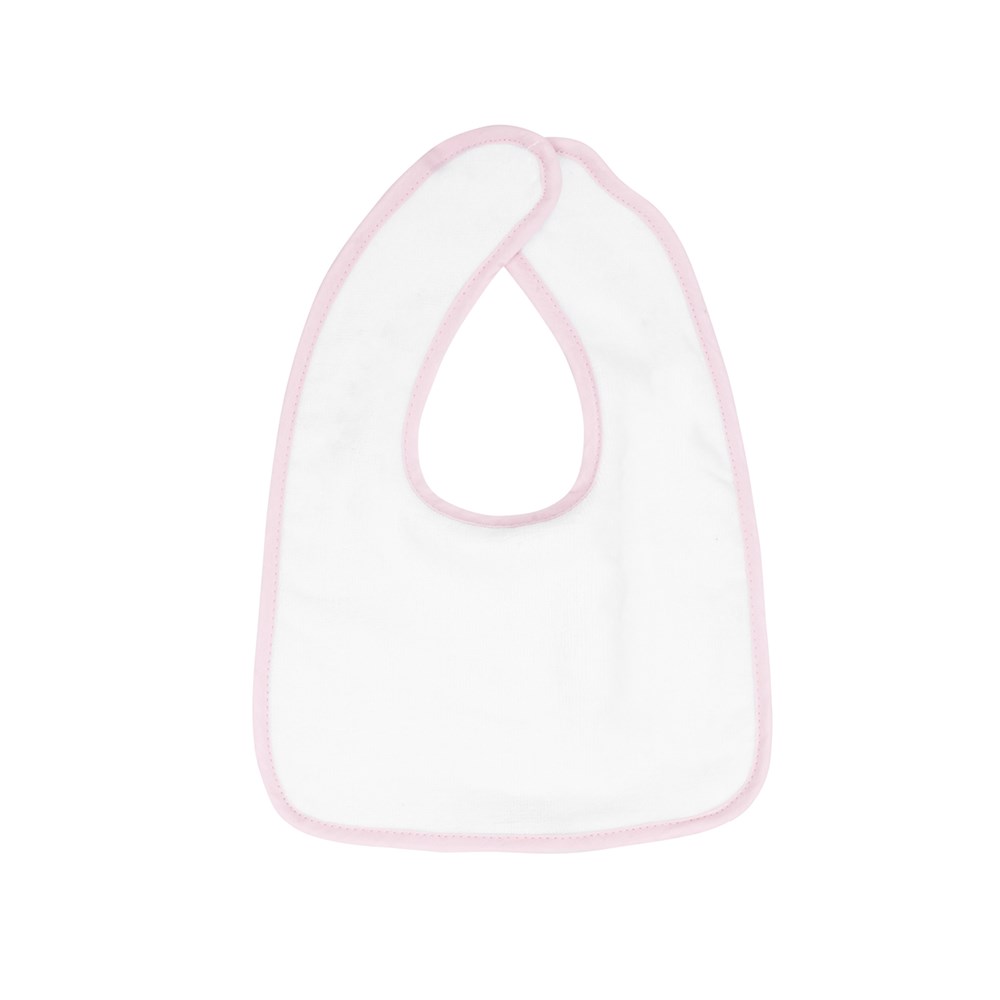 Baby bib - Wit/lichtroze