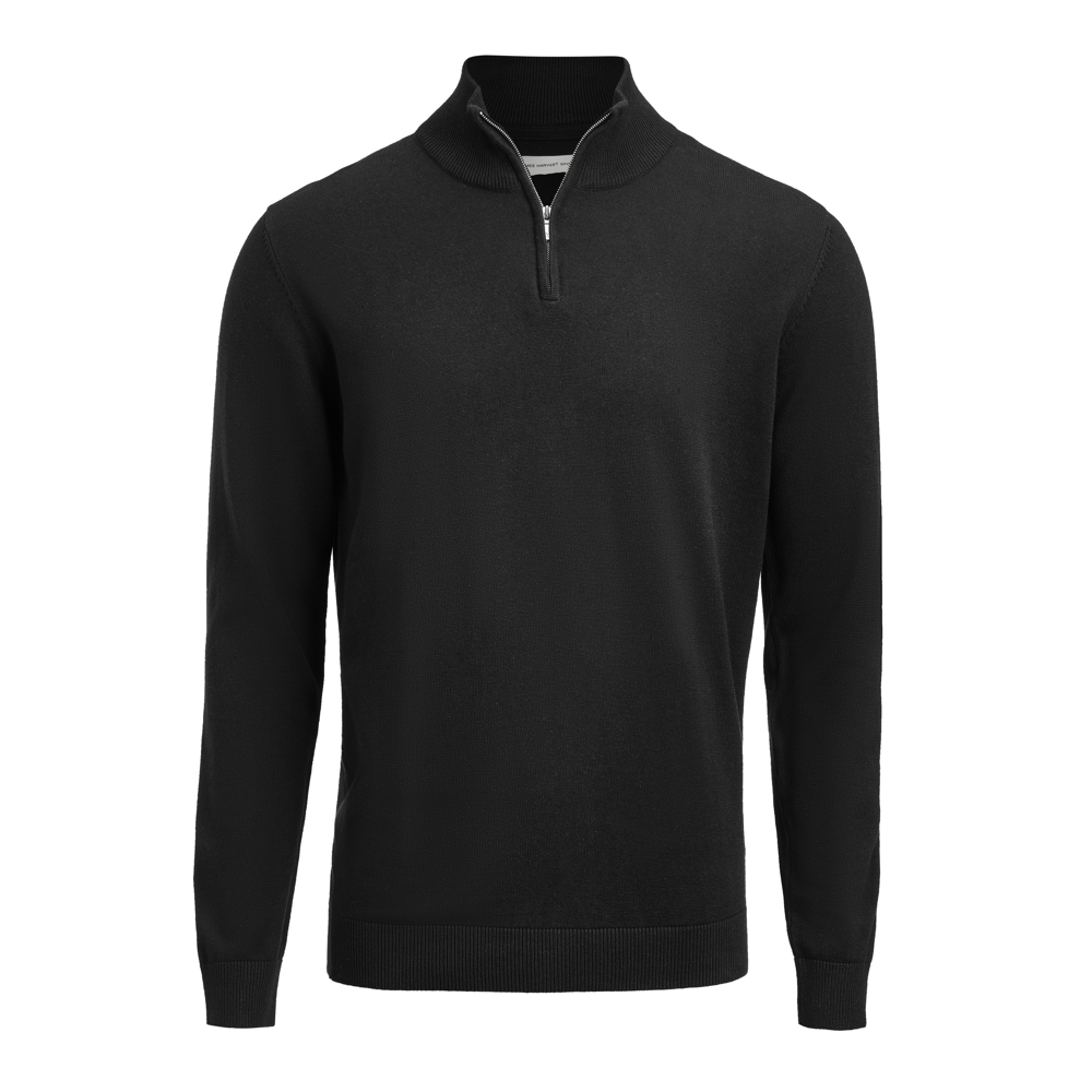 Ashland Halfzip Gebreide Sweater Unisex - Zwart