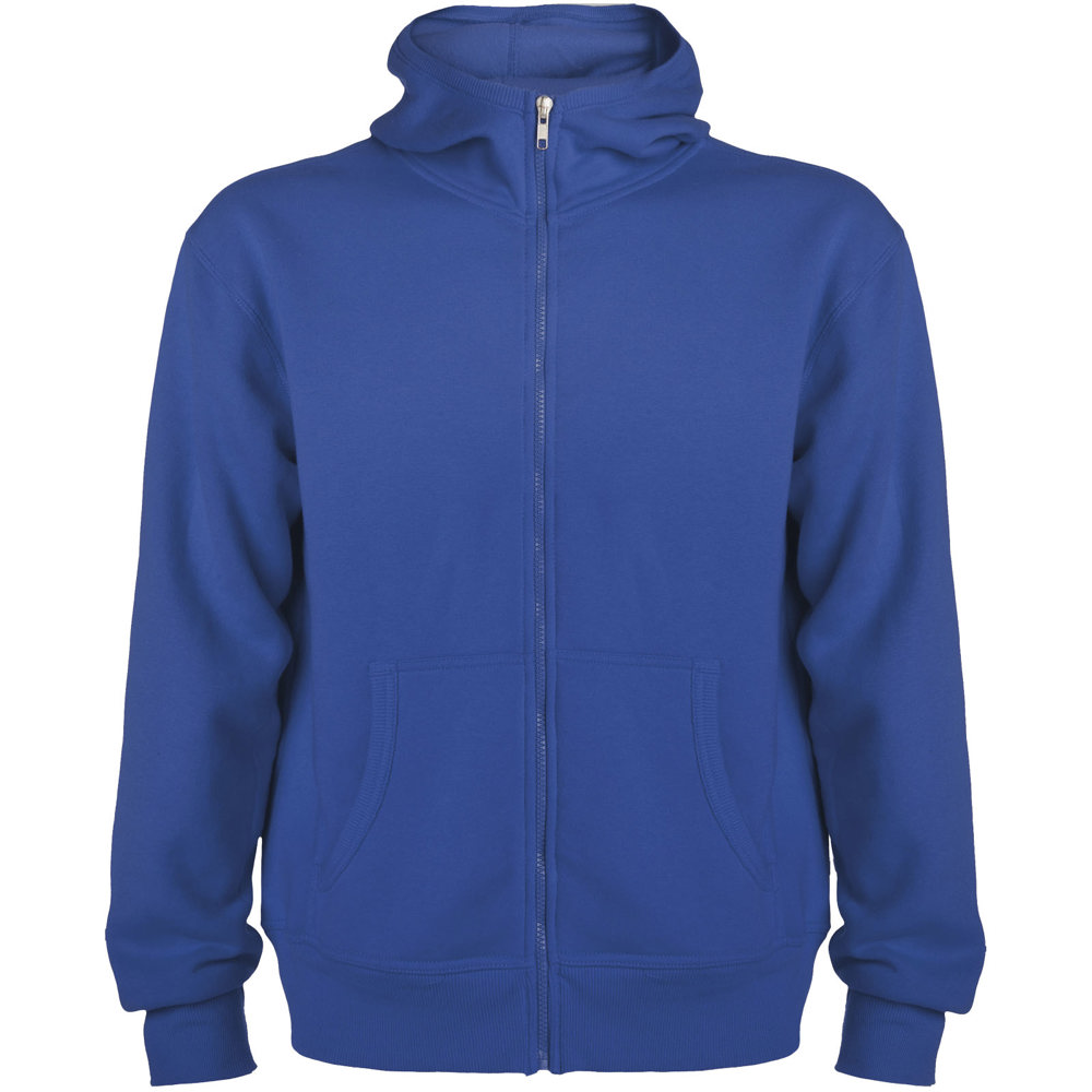 Montblanc unisex hoodie met volledige rits - Koningsblauw