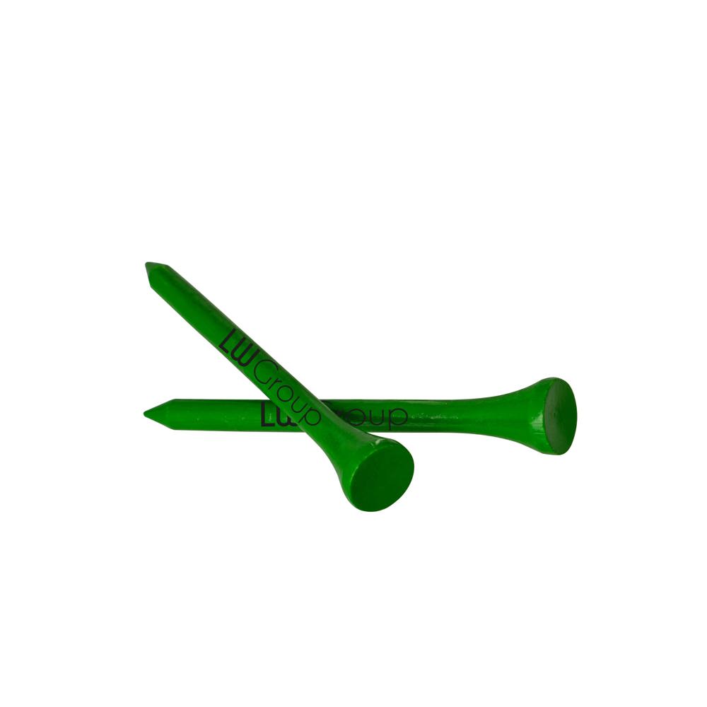 Bamboe houten tee 70 mm - Lichtgroen