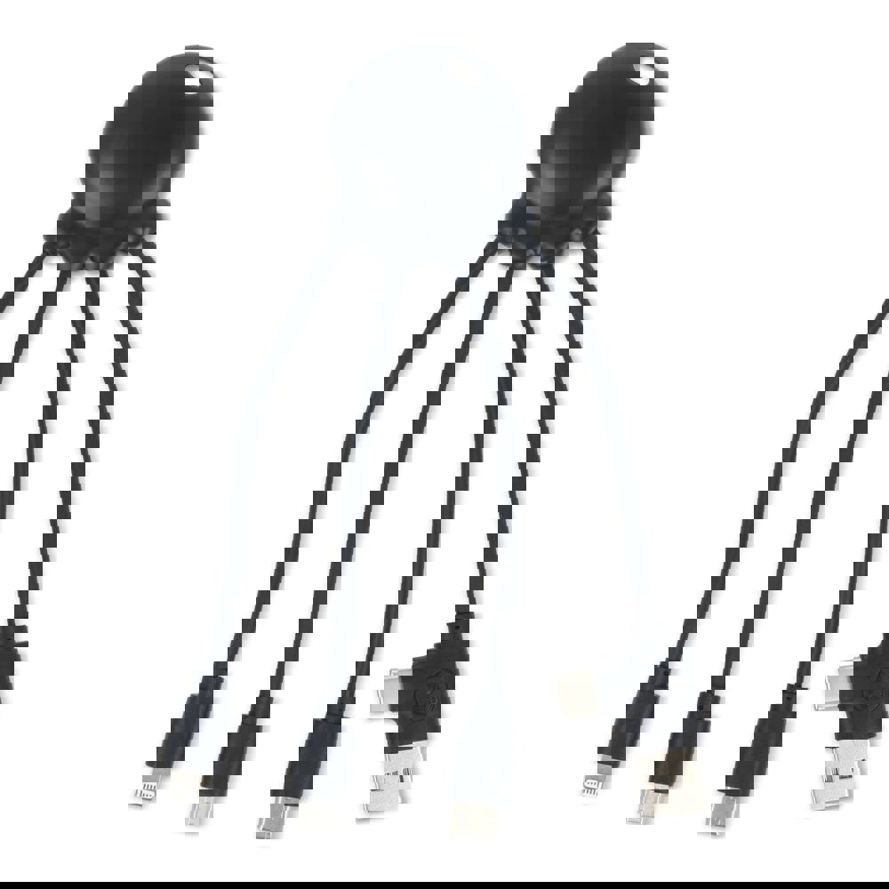 4009| Xoopar Eco Octopus Oplaadkabel Ocean Bound Plastic - Zwart