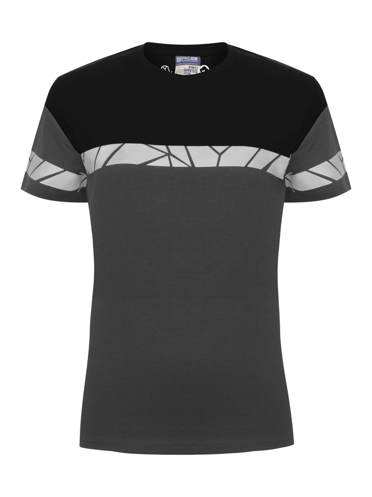 7005 T-SHIRT DAMES - grijs/zwart