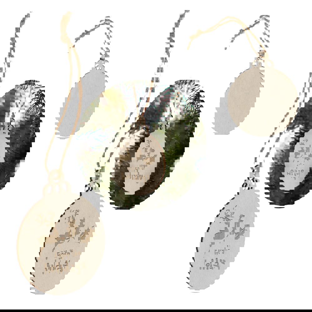 Houten kerstornament kerstbal