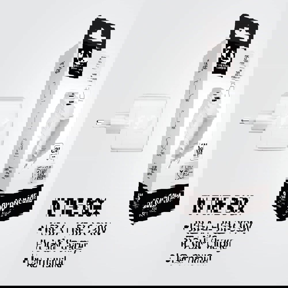 Fresh 'n Rebel 30W Snellader GaN USB-C &amp; USB-A