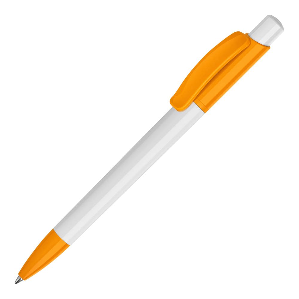 Balpen Kamal hardcolour - Wit / Oranje