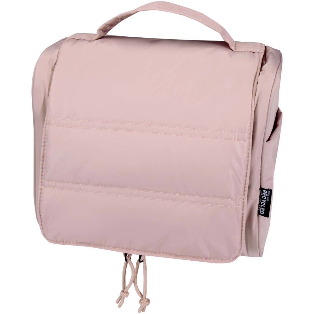 Puffer GRS gerecycleerde ophangbare canvas toilettas 8L - Oudroze